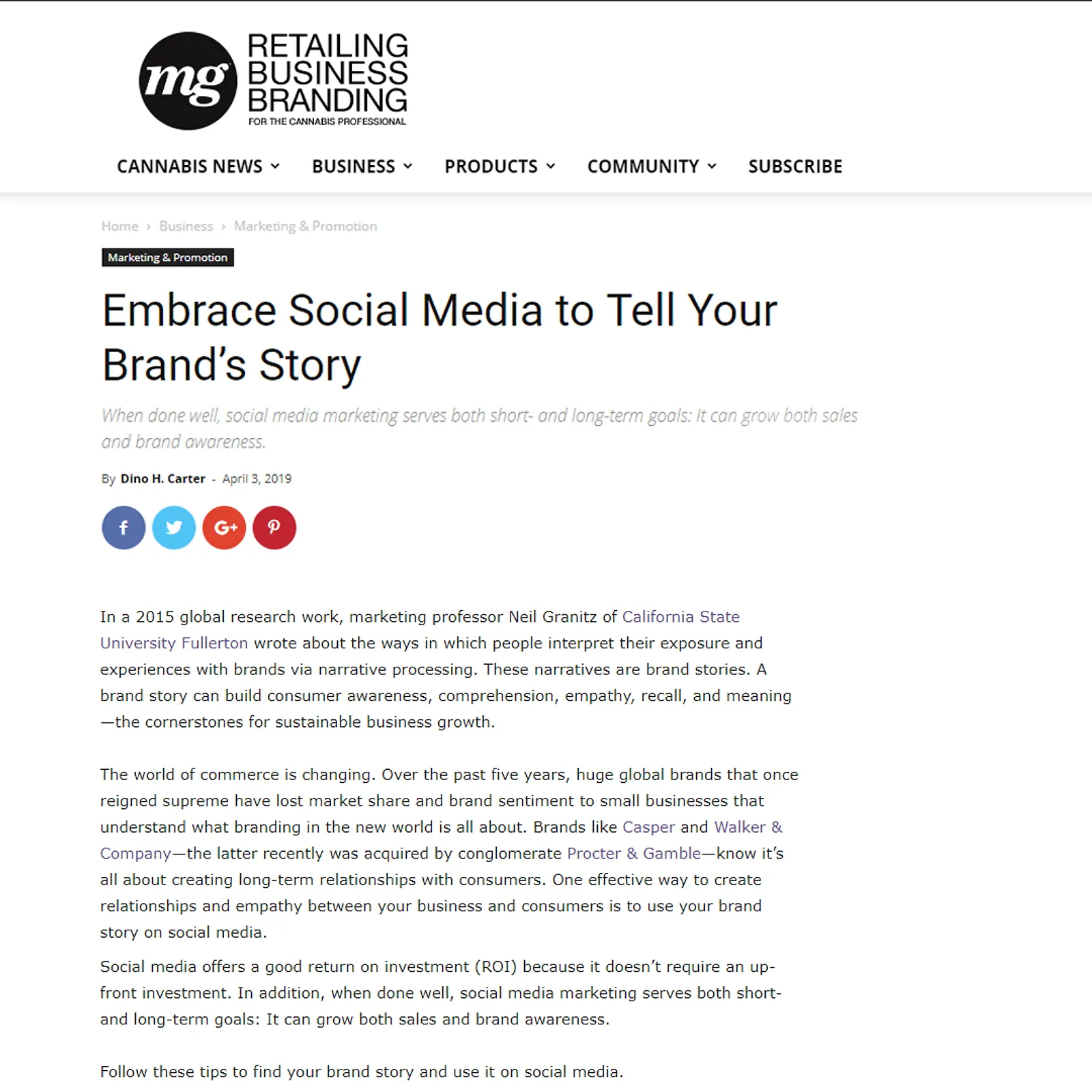 How to find brand story